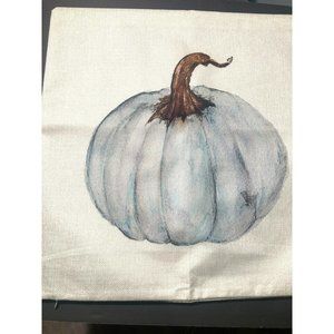 NWOT 18" Emvency Throw Pillow Cover, Pumkin, 100 % Cotton Linen, Smooth Zipper